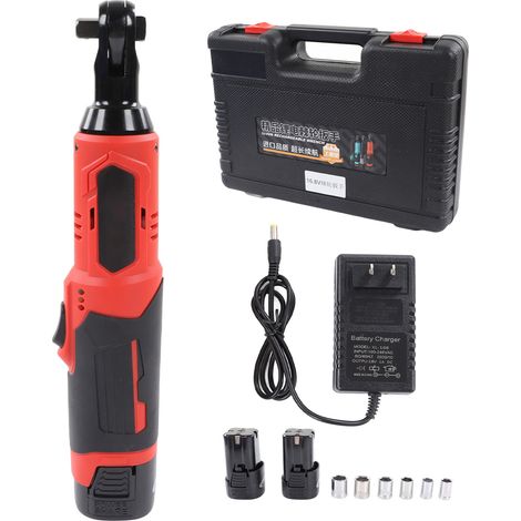 Clé à cliquet électrique 680N.m, clé angulaire à rochet pour réparation auto et chantier, prise US 100-240V, coffret complet (1/5)
