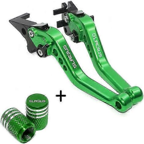 Pour SFV650 GLADIUS 2009 2010 2011 2012 2013 2014 2015 - Accessoires moto neufs de haute qualité - Levier de frein et d'embrayage réglable CNC (1 jeu - vert) (1/5)