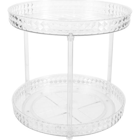 Organizer 2 Tier Rotating Tray Heavy Duty Makeup Rack Pet