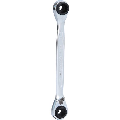 KS Tools 4 in 1 GEARplus® Doppel-Ratschenringschlüssel, umschaltbar, 8x9x10x11mm - 503.4541