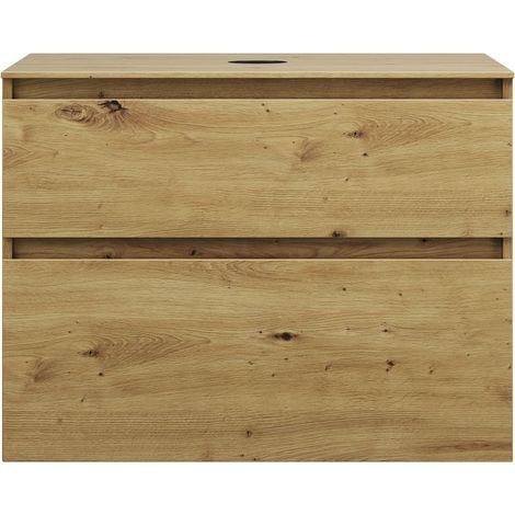 burgbad Lin20 mueble bajo para lavabo con consola, 2 extraíbles,