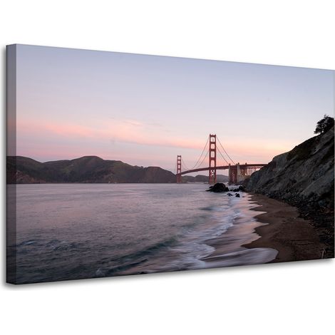 Golden Gate Architektur-Leinwanddruck 100x60cm