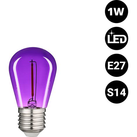 Bombilla LED Filamento - S14 E27 - 1W - Cristal De Colores - (1/5)