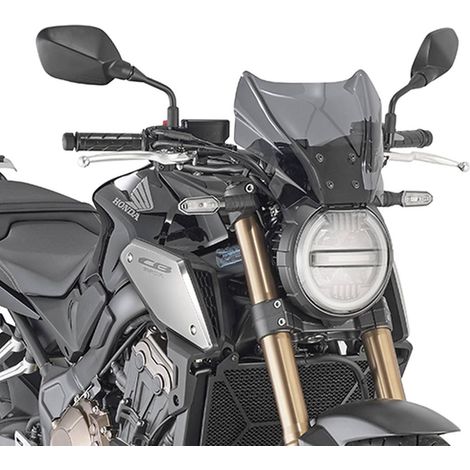 Parabrisas Kappa para Honda CB 1000R '18-'20, CB 650R '19-'24, Benelli 502C '19-'24, CF Moto 700CL '21-'24, Yamaha MT 07 '21-'24, MT-09 '21-'22, MT 09 SP '21-'22, Keeway RKF 125 '18-'24 (22 x 31 cm), 