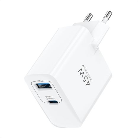 Chargeur USB C 45W, Chargeur Rapide, Prise USB C pour Série PD PPS Adaptateur Chargeur USB C pour S25/S24/S23/S22/S21, pour 17/16/15/14 Pro Max, pour Pixel 10/9/8 (1/5)