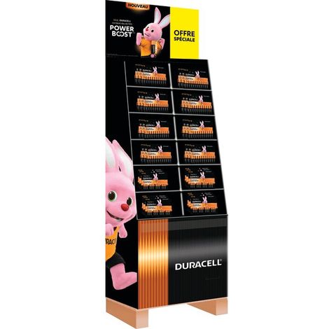 Présentoir Piles Duracell Plus Assortiment Complet De Piles Alcalines Pour Point De Vente - Duracell