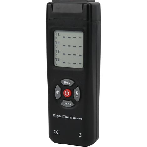 Digitales 4K-Thermometer mit Thermoelement-Sonde Typ K, Kontaktthermometer mit LCD-Bildschirm (1/5)