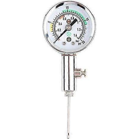 Manomètre à bille métallique portable, manomètre à air léger et robuste en acier inoxydable, compatible avec les ballons de basket et de volley-ball. (1/5)
