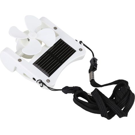 Mini-Solar-Hutventilator zum Anclipsen, tragbar, leicht, leise, ideal zum Wandern, Campen, Hitzeschutz, Sommer, praktisch (1/5)