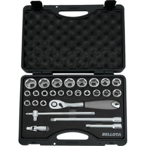 Caisse à outils pour clés à douilles BELLOTA - 27 pcs - 65921/2H1 (1/2)
