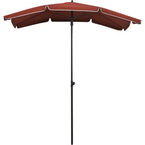 Maison Exclusive - Sonnenschirm mit Mast 200x130 cm Terrakottarot
