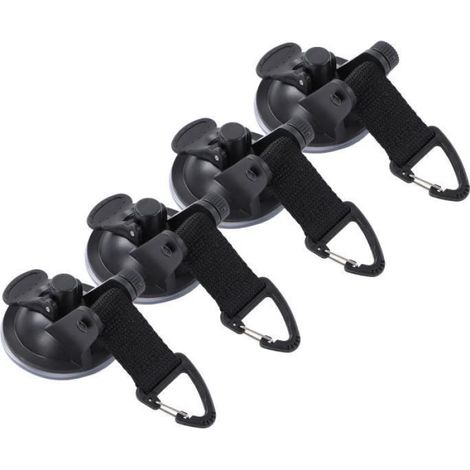 Duokon ventouses robustes 4 pièces voiture tente ventouse haute résistance léger facile à installer Portable ventouses pour (1/4)