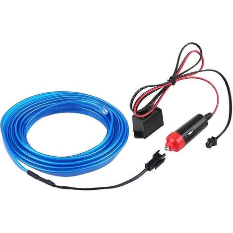 Bande lumineuse LED néon 12 V pour tableau de bord de voiture, bleu, blanc froid, éclairage intérieur
