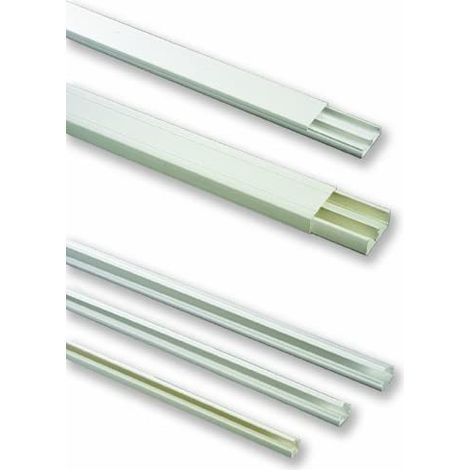 Electraline 60770 Canalina Passacavo singola, 2 mt, Misura 20x10 mm, Bianco (1/7)