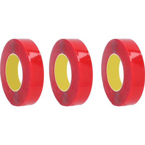 rouleaux de ruban adhésif double face acrylique transparent, résistant et amovible pour la fixation murale de cadres photo. (1/5)