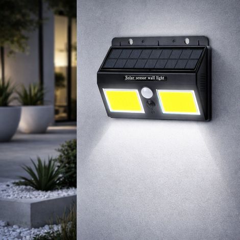 LED-Solarwandleuchte IP65 Batteriesensor: 3,7V 1.200Ma [LUM-YC-SW8019-COB]Greenice
