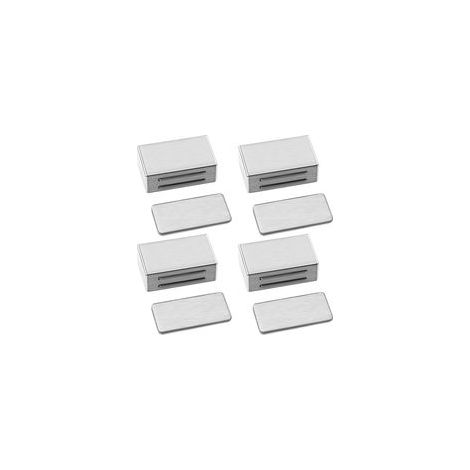 Aimant Porte Placard Puissant, Loqueteau Magnétique, Aimant pour Porte de Placard, Aimants D'armoire, Aimant Meuble Tiroir, pour Portes D'armoire, Portes,Tiroirs de Balcon, Meubles(4 Pièces arg