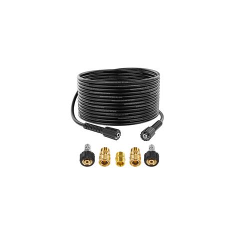 Tubo di prolunga da 10 m per idropulitrice ad alta pressione, raccordo femmina M22 flessibile, pressione 2000 PSI, compatibile con Karcher M22-14