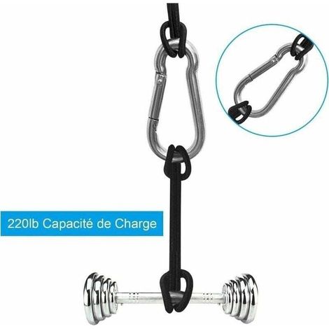 M6 Mousqueton Inox, 20 PCS Mousqueton de Fixation pour Charges Lourdes - Mousqueton en Acier Inoxydable Capacit de Charge de 120 kg/260 lb, 304 Crochet Mousqueton Balancoire 60mm x 6 mm (1/3)