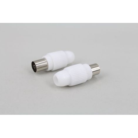 9.5 mm female TV connector for direct and solderless mounting of RF TV cable heads, direct mounting TV cabling. (1/5)