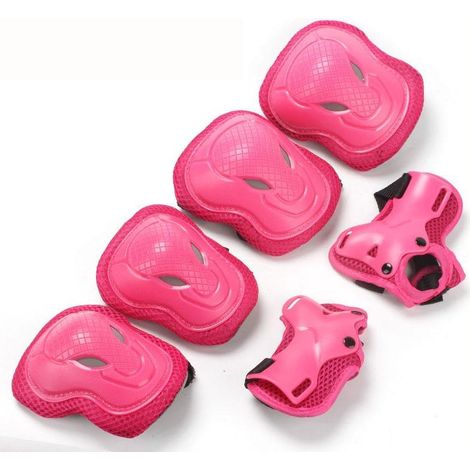 Ginocchiere per bambini, ginocchiere e gomitiere per bambini, set di supporto per ginocchia, pattini in linea per bambini, protezioni per skateboard, protezioni per ciclismo, rosa (gomitiere, ginocchi