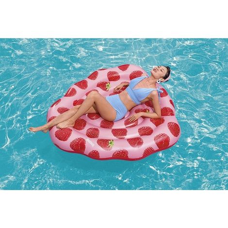 TRADE SHOP - Materassino Gonfiabile Profumato Lampone 165x151cm Moda Mare Acqua Piscina 43396 - (1/5)