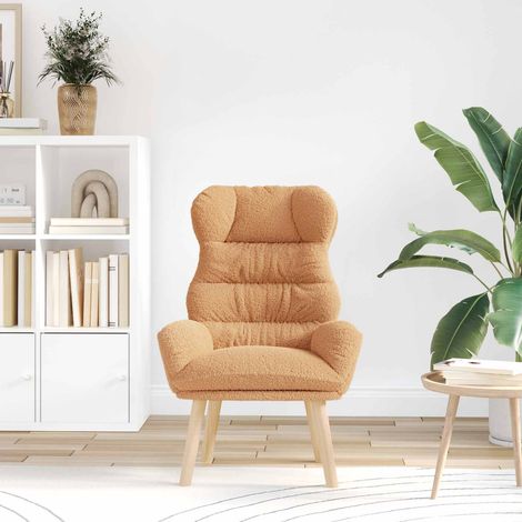 Sessel Beige 69 x 74 x 93 cm Sherpa-Stoff (1/5)
