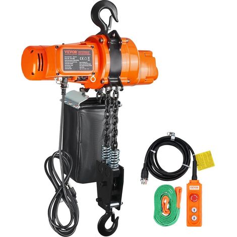 Pour soulever jusqu'à 998 kg, palan électrique à chaîne monophasé avec hauteur de levage 3 m et télécommande filaire (1/5)