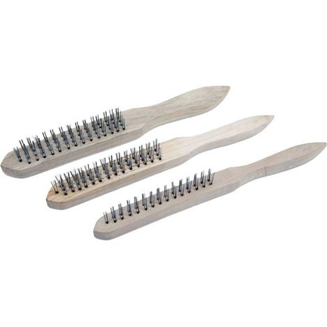 Jeu de 3 brosses metalliques a main assorties