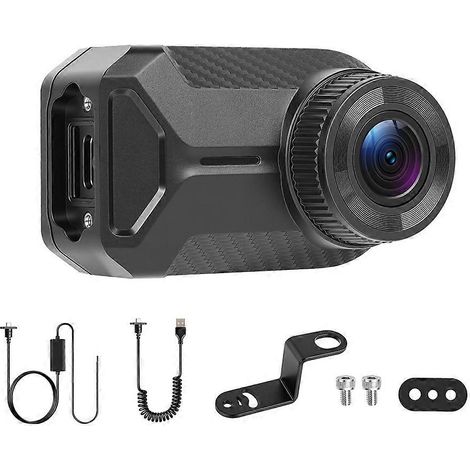 DVR para motocicleta 1080P WiFi Resistente al agua Grabación en bucle Cámara de salpicadero con gran angular Compatible con Find My APP (1/5)