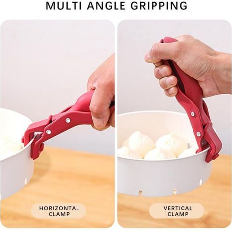 Lot de 2 pinces pinces multifonctions anti-brûlure en silicone,pince isolante en silicone,pince anti-brûlure,pince anti chaleur po (1/4)