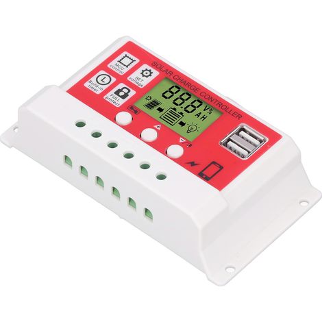 30A 12V/24V PWM-Solarladeregler, Photovoltaik-Regler für Lithium-Batterien, LCD-Display, Solarmodul, Spannungsregler (1/5)