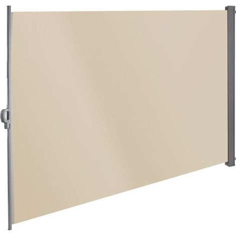 Store latéral 180 x 300 cm - Beige / Brise-vue rétractable