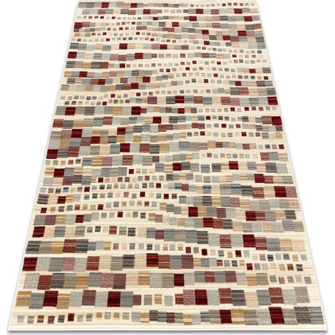 Wool carpet KILIM 7950/52933 Geometric beige / grey / claret beige 120x160 cm