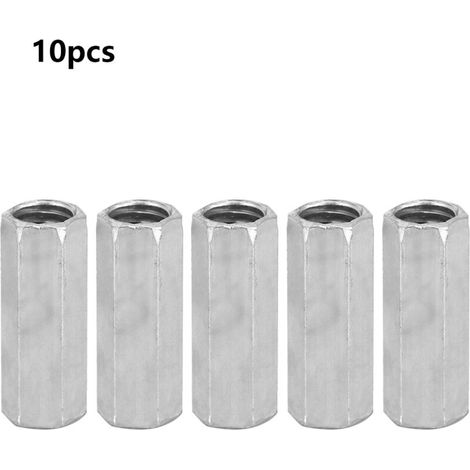 10 écrous à tige longue M8, écrous hexagonaux à manchon, fixations filetées d'écartement (M828)
