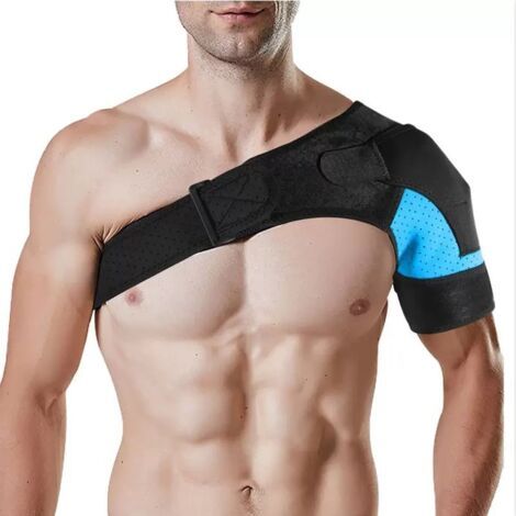 Support D'épaule Bras De Support D'épaule Sangle Néoprène Attelle Épaule à Bandage Réglable pour Tendinite Épaule Luxation Sport Blessure Récupération, L'épaule Gauche Et Droite(Bleu)
