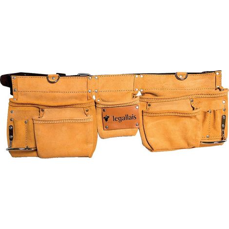 Ceinture porte-outils cuir et daim - 9 poches POSSESSION II - L. THEARD SAS