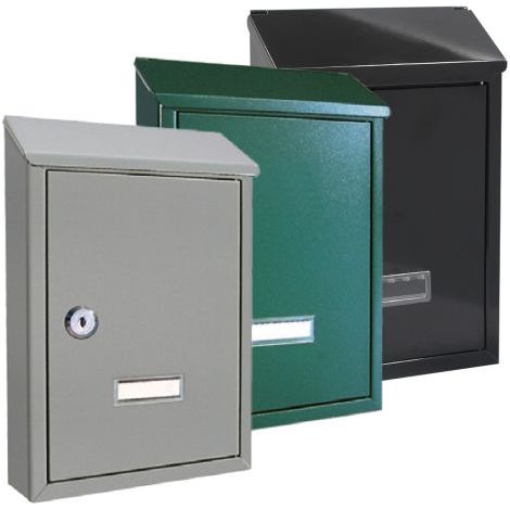 CASSETTA POSTALE 'NINFEA' cm 20,5 x 6,8 x H.30 - grigio argento