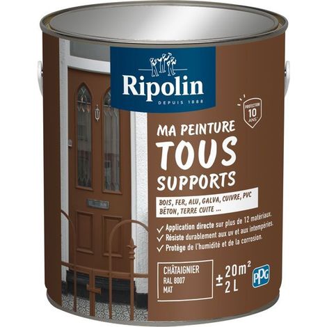 Mehrzweckfarbe - Kastanie - RAL 8007 - Matt - Ripolin - 2L