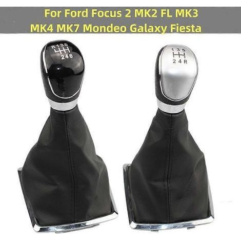 Intérieur de voiture : pommeau de levier de vitesses 5/6 vitesses, soufflet et étui pour Ford Focus 2 MK2 FL MK3 MK4 MK7 Mondeo Galaxy Fiesta