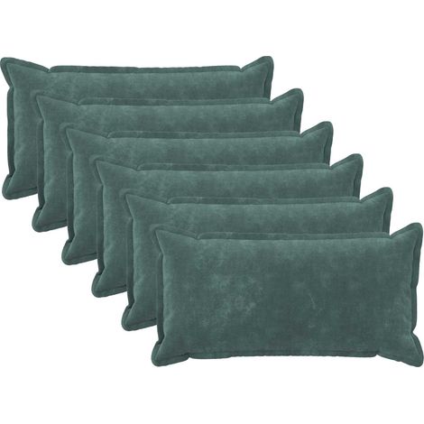 Housse de coussin 6 pcs HOUTEN Bleu marine 40 x 70 cm vidaXL