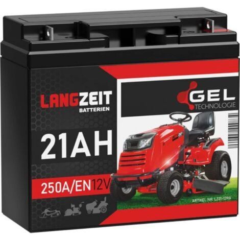 Batterie - 12 V - 21 Ah - 250 A/EN - Technologie Gel - Pour Tondeuse Autoportée - 1 Pièce (1/5)