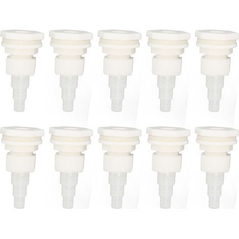 HEEPDD 10 Pièces Connecteur de Tuyau de Réservoir d'eau, Accessoires de Distributeur d'eau pour Animaux 9mm 12mm 16mm de Diamètre Filetage G1/2 PP Joint de Tuyau de Réservoir d'eau en (1/5)