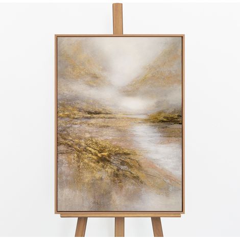 Gemälde Helles See Rahmen Eichefarben 70x50 cm (1/5)