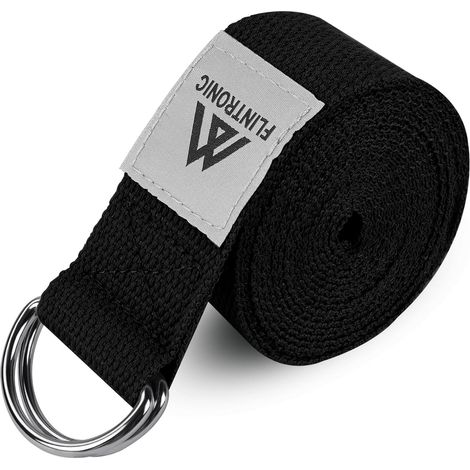 Sangle de Yoga, Ceinture de Yoga Réglable, 100% Coton Sangle Yoga Strap, Ceinture Yoga avec Fermeture en Métal Boucle en D, pour Yoga Pilates Gym Danse, Les Yogis Débutants et Confirmés (1/5)