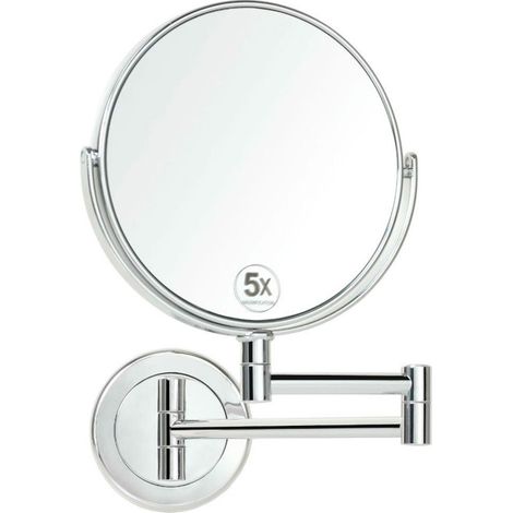 Miroir Grossissant Double Face Rond (x5) sur Bras Extensible (1/3)