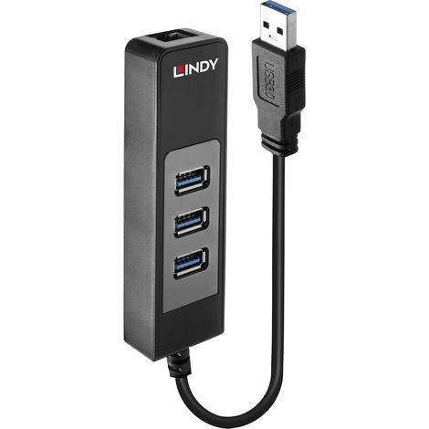 Lindy 43176 hub di interfaccia USB 3.2 Gen 1 (3.1 Gen 1) Type-A 5000 Mbit/s Nero (1/4)