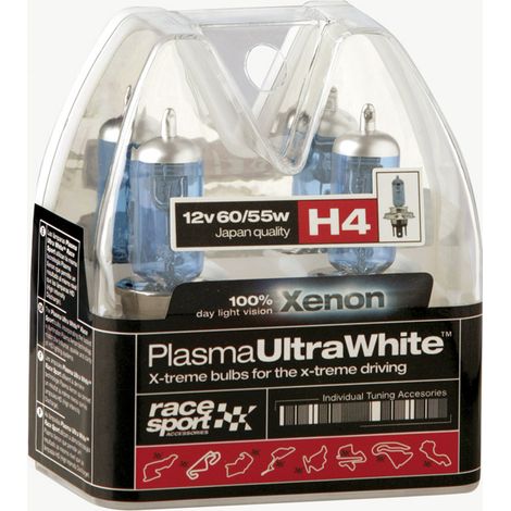 2 Ampoules Plasma Ultra White - H4 12V 60-65W 4100K - P43T (1/3)