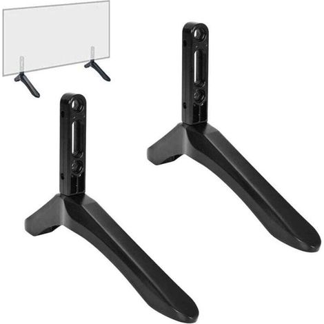 Meuble TV sur Pied, Pieds TV pour Téléviseur de 32 à 65 Pouces, Support de TV pour Plat et Incurvé TV LCD jusqu'à 45 kg, Distance (1/4)
