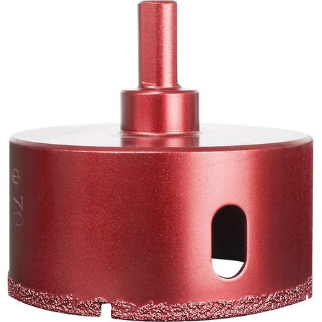 Diamantés Scie Cloche Foret, Coupe-Trou de Performance pour Verre/Tuile/Granit/Marbre (70mm), idéales pour percer le carrelage (1/5)